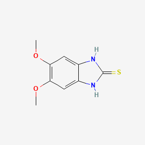 molecular formula C9H10N2O2S B2965266 5,6-dimethoxy-1H-benzimidazole-2-thiol CAS No. 74004-74-3
