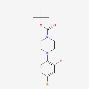 molecular formula C15H20BrFN2O2 B2965324 Tert-butyl 4-(4-bromo-2-fluorophenyl)piperazine-1-carboxylate CAS No. 1055120-85-8