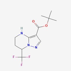 molecular formula C12H16F3N3O2 B2965435 Tert-butyl 7-(trifluoromethyl)-4,5,6,7-tetrahydropyrazolo[1,5-a]pyrimidine-3-carboxylate CAS No. 2248401-47-8