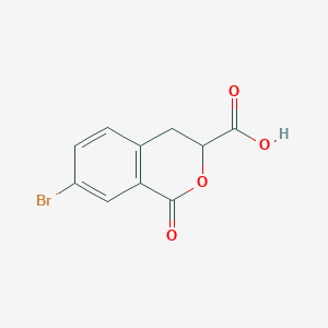 molecular formula C10H7BrO4 B2965440 7-bromo-1-oxo-3,4-dihydro-1H-2-benzopyran-3-carboxylic acid CAS No. 890646-68-1