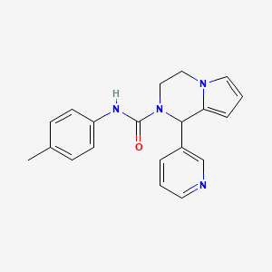 molecular formula C20H20N4O B2965466 N-(4-methylphenyl)-1-(pyridin-3-yl)-1H,2H,3H,4H-pyrrolo[1,2-a]pyrazine-2-carboxamide CAS No. 899750-88-0