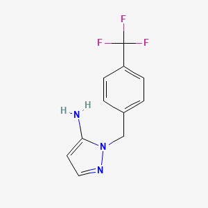 molecular formula C11H10F3N3 B2965474 1-(4-(Trifluoromethyl)benzyl)-1H-pyrazol-5-amine CAS No. 956438-49-6