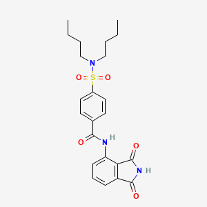 molecular formula C23H27N3O5S B2965478 4-(dibutylsulfamoyl)-N-(1,3-dioxo-2,3-dihydro-1H-isoindol-4-yl)benzamide CAS No. 683792-09-8