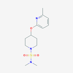 molecular formula C13H21N3O3S B2965482 N,N-DIMETHYL-4-[(6-METHYLPYRIDIN-2-YL)OXY]PIPERIDINE-1-SULFONAMIDE CAS No. 1797537-47-3