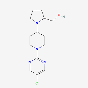 molecular formula C14H21ClN4O B2965489 {1-[1-(5-Chloropyrimidin-2-yl)piperidin-4-yl]pyrrolidin-2-yl}methanol CAS No. 2379970-50-8