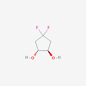 molecular formula C5H8F2O2 B2965510 (1R,2R)-4,4-Difluorocyclopentane-1,2-diol CAS No. 1807938-95-9; 1903430-05-6