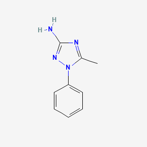 molecular formula C9H10N4 B2965533 5-methyl-1-phenyl-1H-1,2,4-triazol-3-amine CAS No. 1089899-70-6