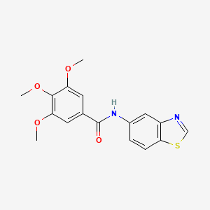 molecular formula C17H16N2O4S B2965544 N-(1,3-benzothiazol-5-yl)-3,4,5-trimethoxybenzamide CAS No. 942002-60-0