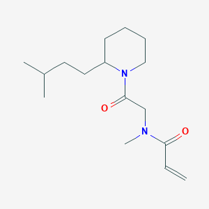 molecular formula C16H28N2O2 B2965578 N-Methyl-N-[2-[2-(3-methylbutyl)piperidin-1-yl]-2-oxoethyl]prop-2-enamide CAS No. 2200134-00-3