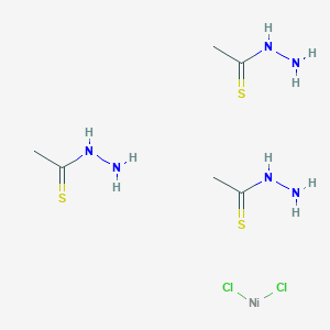 molecular formula C6H18Cl2N6NiS3 B2965580 tris(N-aminoethanethioamide),dichloronickel CAS No. 69952-74-5