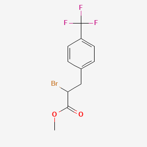 molecular formula C11H10BrF3O2 B2965581 Methyl 2-bromo-3-[4-(trifluoromethyl)phenyl]propanoate CAS No. 1260761-44-1