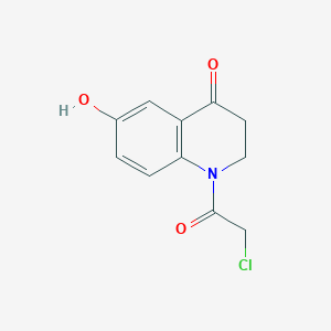 molecular formula C11H10ClNO3 B2965601 1-(2-Chloroacetyl)-6-hydroxy-2,3-dihydroquinolin-4-one CAS No. 2411308-20-6