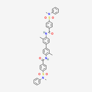molecular formula C42H38N4O6S2 B2965623 N-(3,3'-dimethyl-4'-{4-[methyl(phenyl)sulfamoyl]benzamido}-[1,1'-biphenyl]-4-yl)-4-[methyl(phenyl)sulfamoyl]benzamide CAS No. 325977-34-2