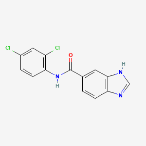 molecular formula C14H9Cl2N3O B2965634 N-(2,4-dichlorophenyl)-1H-1,3-benzodiazole-5-carboxamide CAS No. 880853-77-0