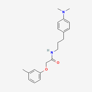 molecular formula C20H26N2O2 B2965646 N-(3-(4-(dimethylamino)phenyl)propyl)-2-(m-tolyloxy)acetamide CAS No. 953383-78-3