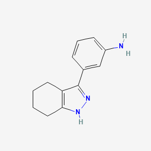 molecular formula C13H15N3 B2965668 3-(4,5,6,7-tetrahydro-1H-indazol-3-yl)aniline CAS No. 1118787-56-6
