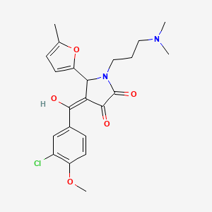 4-(3-chloro-4-methoxybenzoyl)-1-(3-(dimethylamino)propyl)-3-hydroxy-5-(5-methylfuran-2-yl)-1H-pyrrol-2(5H)-one