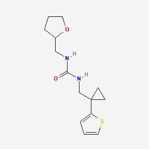 1-((Tetrahydrofuran-2-yl)methyl)-3-((1-(thiophen-2-yl)cyclopropyl)methyl)urea