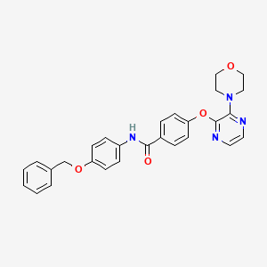 N-[4-(benzyloxy)phenyl]-4-{[3-(morpholin-4-yl)pyrazin-2-yl]oxy}benzamide