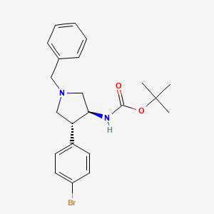Tert-butyl N-[(3S,4R)-1-benzyl-4-(4-bromophenyl)pyrrolidin-3-yl]carbamate