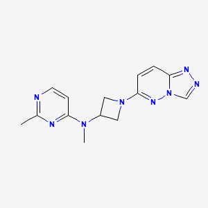 molecular formula C14H16N8 B2965691 N,2-dimethyl-N-(1-{[1,2,4]triazolo[4,3-b]pyridazin-6-yl}azetidin-3-yl)pyrimidin-4-amine CAS No. 2198542-72-0