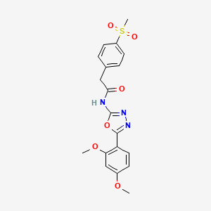 N-(5-(2,4-dimethoxyphenyl)-1,3,4-oxadiazol-2-yl)-2-(4-(methylsulfonyl)phenyl)acetamide