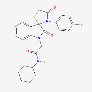 N-cyclohexyl-2-(3'-(4-fluorophenyl)-2,4'-dioxospiro[indoline-3,2'-thiazolidin]-1-yl)acetamide