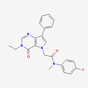 2-(3-ethyl-4-oxo-7-phenyl-3,4-dihydro-5H-pyrrolo[3,2-d]pyrimidin-5-yl)-N-(4-fluorophenyl)-N-methylacetamide