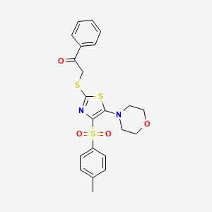 2-{[4-(4-Methylbenzenesulfonyl)-5-(morpholin-4-yl)-1,3-thiazol-2-yl]sulfanyl}-1-phenylethan-1-one