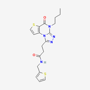 3-(4-butyl-5-oxo-4,5-dihydrothieno[2,3-e][1,2,4]triazolo[4,3-a]pyrimidin-1-yl)-N-(2-thienylmethyl)propanamide