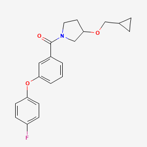 (3-(Cyclopropylmethoxy)pyrrolidin-1-yl)(3-(4-fluorophenoxy)phenyl)methanone