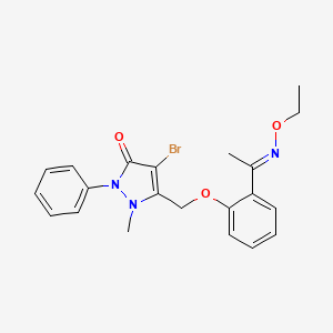 4-bromo-5-{[2-(ethoxyethanimidoyl)phenoxy]methyl}-1-methyl-2-phenyl-1,2-dihydro-3H-pyrazol-3-one