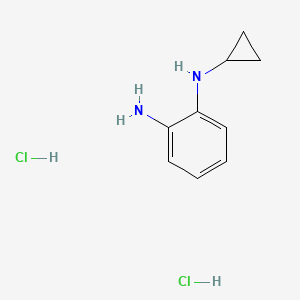molecular formula C9H14Cl2N2 B2965729 1-N-cyclopropylbenzene-1,2-diamine dihydrochloride CAS No. 1955541-63-5