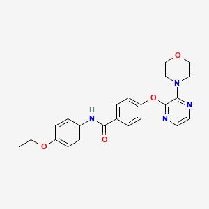 molecular formula C23H24N4O4 B2965739 N-(4-ethoxyphenyl)-4-[(3-morpholin-4-ylpyrazin-2-yl)oxy]benzamide CAS No. 1251635-06-9