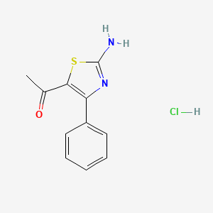 molecular formula C11H11ClN2OS B2965750 1-(2-Amino-4-phenyl-1,3-thiazol-5-yl)ethan-1-one hydrochloride CAS No. 2126163-57-1