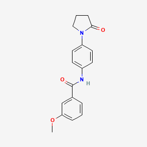 molecular formula C18H18N2O3 B2965753 3-methoxy-N-(4-(2-oxopyrrolidin-1-yl)phenyl)benzamide CAS No. 941888-97-7
