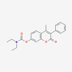 B2965760 4-methyl-2-oxo-3-phenyl-2H-chromen-7-yl diethylcarbamate CAS No. 869080-58-0