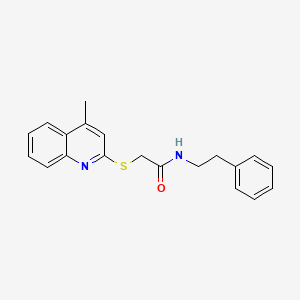 molecular formula C20H20N2OS B2965767 2-((4-methylquinolin-2-yl)thio)-N-phenethylacetamide CAS No. 484680-31-1