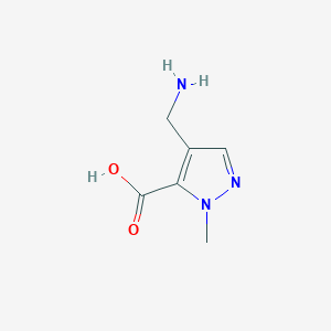 molecular formula C6H9N3O2 B2965771 4-(Aminomethyl)-1-methyl-1H-pyrazole-5-carboxylic acid CAS No. 1891218-76-0