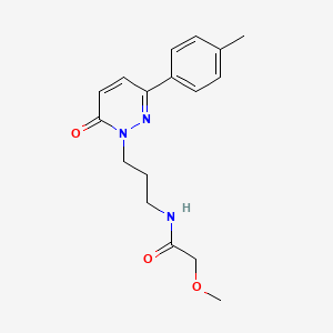 molecular formula C17H21N3O3 B2965773 2-methoxy-N-(3-(6-oxo-3-(p-tolyl)pyridazin-1(6H)-yl)propyl)acetamide CAS No. 1021056-40-5