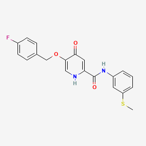 molecular formula C20H17FN2O3S B2965780 5-((4-fluorobenzyl)oxy)-N-(3-(methylthio)phenyl)-4-oxo-1,4-dihydropyridine-2-carboxamide CAS No. 1021261-80-2