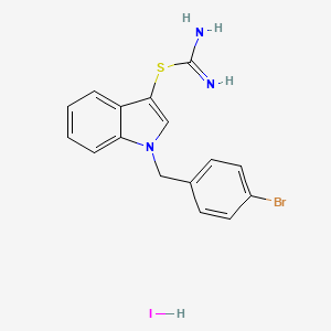 1-(4-bromobenzyl)-1H-indol-3-yl carbamimidothioate hydroiodide
