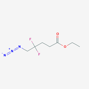 molecular formula C7H11F2N3O2 B2965788 Ethyl 5-azido-4,4-difluoropentanoate CAS No. 2167346-38-3