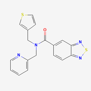molecular formula C18H14N4OS2 B2965794 N-(pyridin-2-ylmethyl)-N-(thiophen-3-ylmethyl)benzo[c][1,2,5]thiadiazole-5-carboxamide CAS No. 1234886-61-3