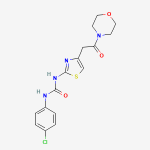 molecular formula C16H17ClN4O3S B2965799 1-(4-Chlorophenyl)-3-(4-(2-morpholino-2-oxoethyl)thiazol-2-yl)urea CAS No. 897620-71-2