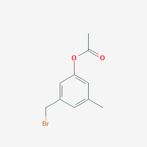 molecular formula C10H11BrO2 B2965807 Phenol, 3-(bromomethyl)-5-methyl-, 1-acetate CAS No. 62358-68-3