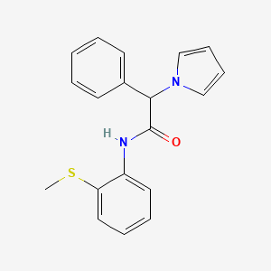 molecular formula C19H18N2OS B2965811 N-(2-(methylthio)phenyl)-2-phenyl-2-(1H-pyrrol-1-yl)acetamide CAS No. 1257547-24-2