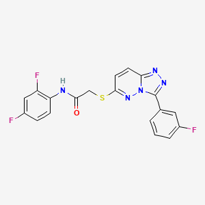 molecular formula C19H12F3N5OS B2965818 N-(2,4-difluorophenyl)-2-((3-(3-fluorophenyl)-[1,2,4]triazolo[4,3-b]pyridazin-6-yl)thio)acetamide CAS No. 852374-68-6