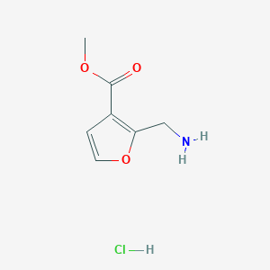 molecular formula C7H10ClNO3 B2965819 Methyl 2-(aminomethyl)furan-3-carboxylate hydrochloride CAS No. 2174001-74-0