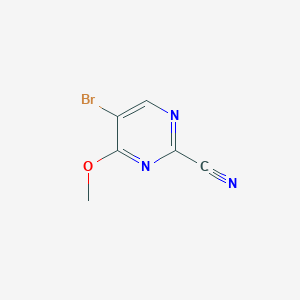 molecular formula C6H4BrN3O B2965820 5-Bromo-4-methoxypyrimidine-2-carbonitrile CAS No. 114969-90-3